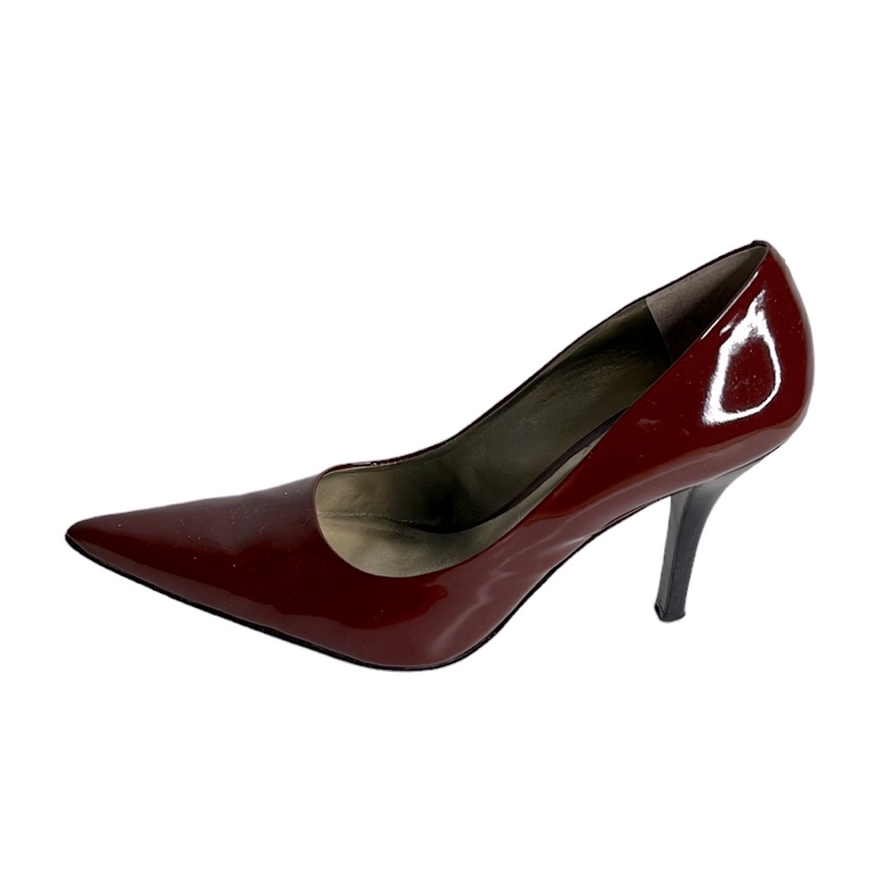 Nine West Burgundy Patent Pointed-Toe Pumps
